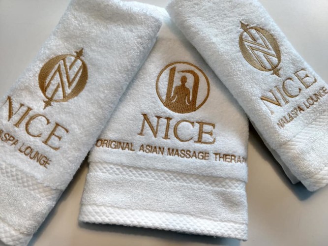Haft komputerowy logo na ręcznikach